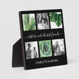 Chic Schwestern schwarze Foto Collage Fotoplatte