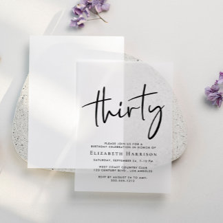 Chic Script 30. Geburtstag Party