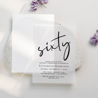 Chic Script 60. Geburtstagsparty