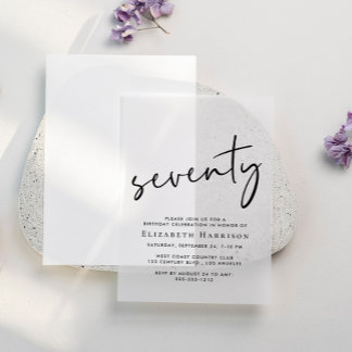 Chic Script 70. Geburtstagsparty