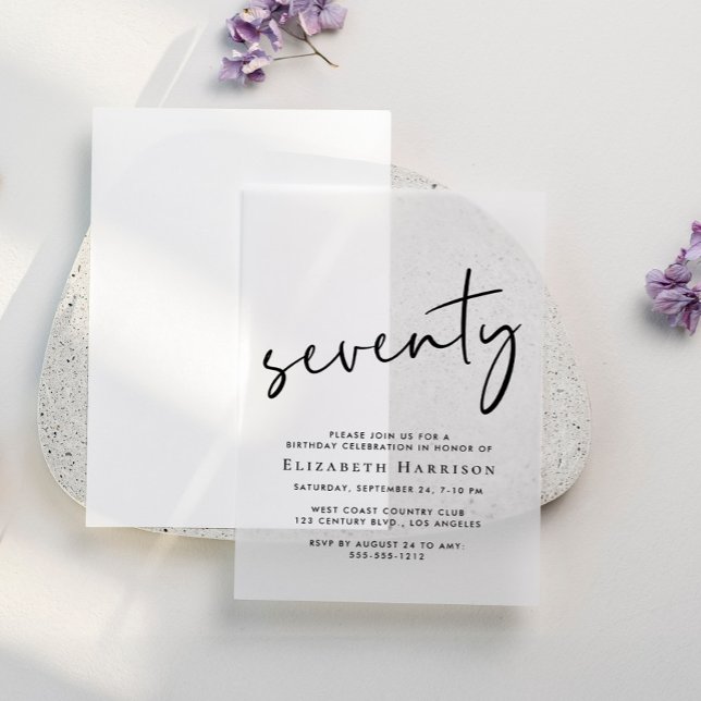 Chic Script 70. Geburtstagsparty (Von Creator hochgeladen)