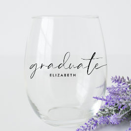 Chic Script-Abschluss Weinglas Ohne Stiel