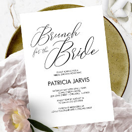 Chic Script Brunch für das Bride Brautparty Einladung