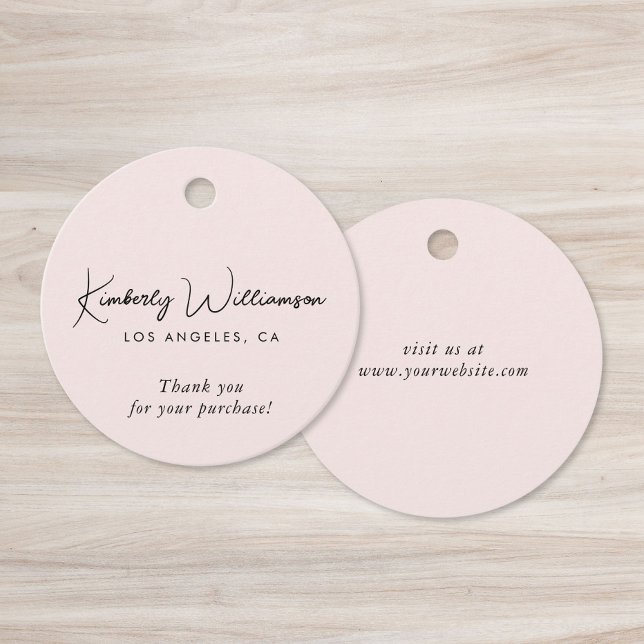 Chic Script Business Pink Danke Geschenk-Anhänger Geschenkanhänger (Chic Script Business Pink Thank You Gift Tag)