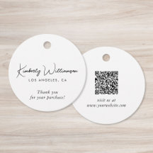 Chic Script Business QR Code Dankeschön-Geschenk-A