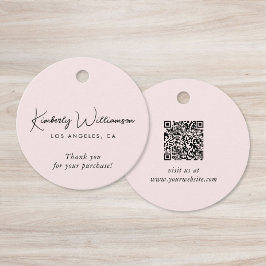 Chic Script Business QR Code Dankeschön-Geschenk-A Geschenkanhänger