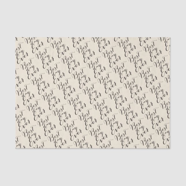 Chic Script Calligraphy Tissue Paper Seidenpapier (Vorderseite)