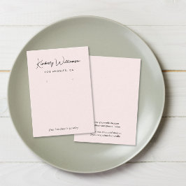Chic Script Earring Pink Juwelier Display Card Visitenkarte