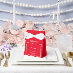 Chic Script-Elegant-Groß Rot von Engagement Geschenkschachtel