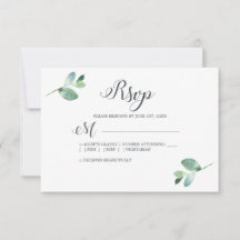 Chic Script Eucalyptus Foliage Minimale Hochzeit