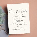 Chic Script Foto Cream Save The Date<br><div class="desc">Chic Light Creme Save the Date Hochzeitsankündigung mit "Save the Date" in einem minimalen modernen Drehbuch und Ihre personalisierten Save the Date Details in einfachen Typografie. Auf der Rückseite befindet sich Ihr Foto,  das mit Vornamen und Hochzeitstermin überlagert wird.</div>