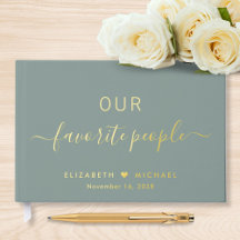 Chic Script Foto Sage Green Wedding