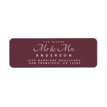 Chic Script Future Mr. Burgundy Rücksendeadresse