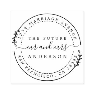 Chic Script Future Mr. Round Rücksendeadresse Gummistempel