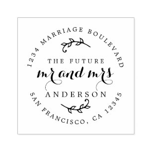 Chic Script Future Mr. Round Rücksendeadresse Gummistempel