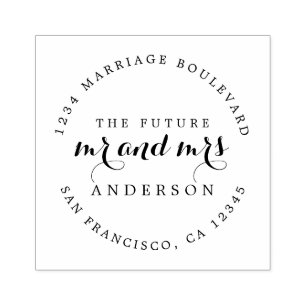 Chic Script Future Mr. Round Rücksendeadresse Gummistempel