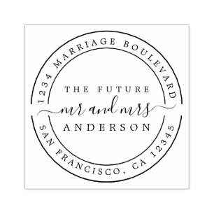 Chic Script Future Mr. Round Rücksendeadresse Gummistempel