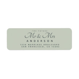 Chic Script Future Mr. Wedding Address