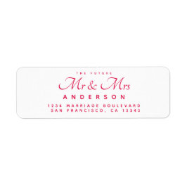 Chic Script Future Mr. Wedding Address