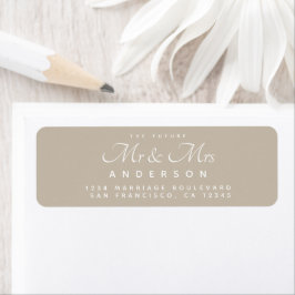Chic Script Future Mr. Wedding Address