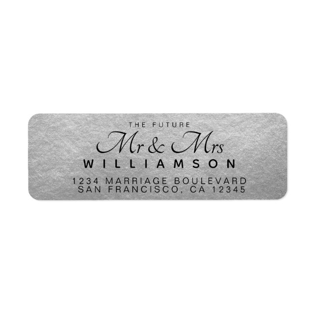 Chic Script Future Mr. Wedding Address (Vorne)