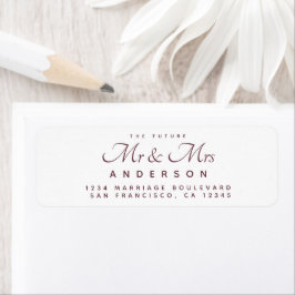 Chic Script Future Mr. Wedding Address