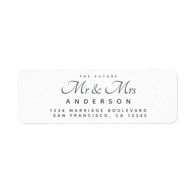 Chic Script Future Mr. Wedding Address (Vorne)