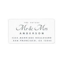 Chic Script Future Mr. Wedding Address