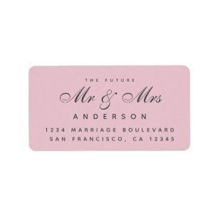 Chic Script Future Mr. Wedding Address Label Adressaufkleber