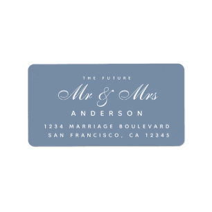 Chic Script Future Mr. Wedding Address Label Adressaufkleber