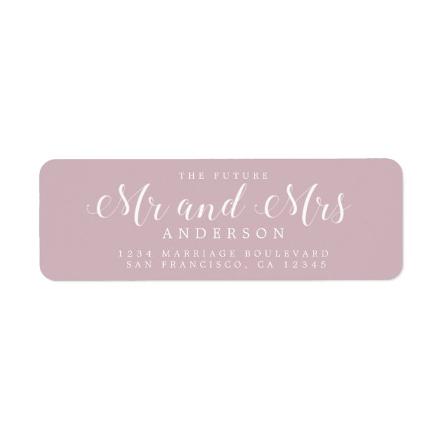 Chic Script Future Mr. Wedding Rücksendeadresse (Vorne)