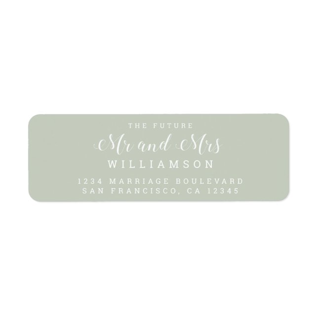 Chic Script Future Mr. Wedding Rücksendeadresse (Vorne)
