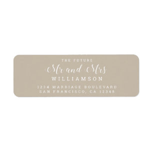 Chic Script Future Mr. Wedding Rücksendeadresse