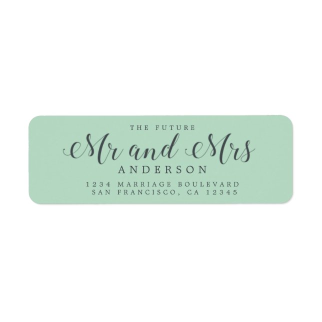 Chic Script Future Mr. Wedding Rücksendeadresse (Vorne)