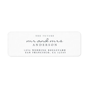 Chic Script Future Mr. Wedding Rücksendeadresse
