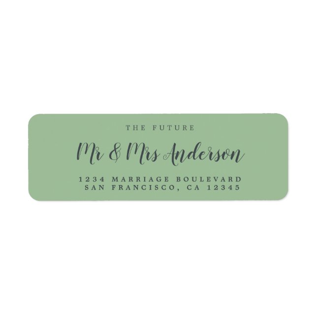 Chic Script Future Mr. Wedding Rücksendeadresse (Vorne)
