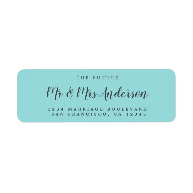 Chic Script Future Mr. Wedding Rücksendeadresse (Vorne)