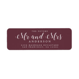 Chic Script Future Mr. Wedding Rücksendeadresse