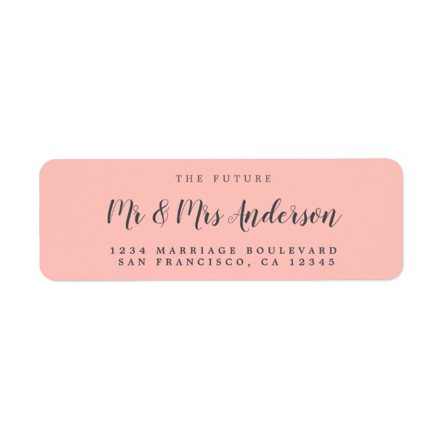 Chic Script Future Mr. Wedding Rücksendeadresse (Vorne)