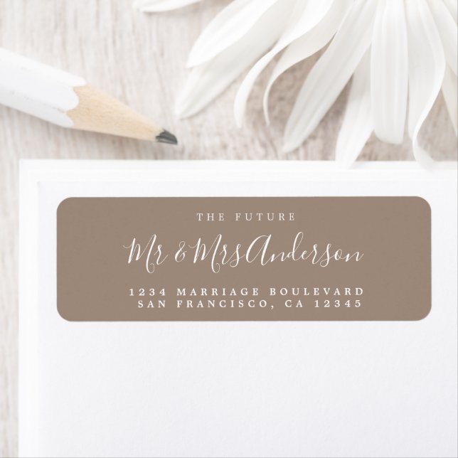 Chic Script Future Mr. Wedding Rücksendeadresse (Insitu)