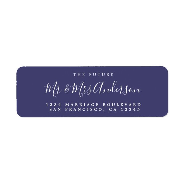 Chic Script Future Mr. Wedding Rücksendeadresse (Vorne)