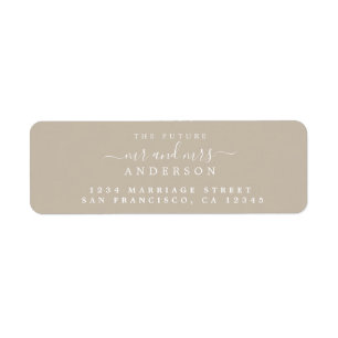 Chic Script Future Mr. Wedding Rücksendeadresse