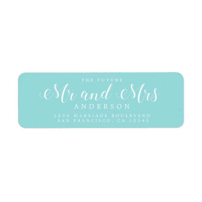 Chic Script Future Mr. Wedding Rücksendeadresse (Vorne)