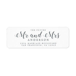 Chic Script Future Mr. Wedding Rücksendeadresse