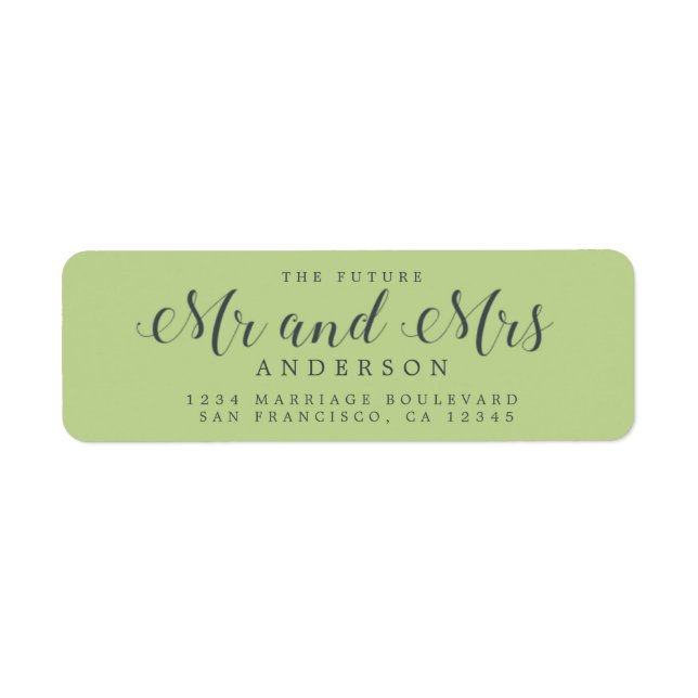 Chic Script Future Mr. Wedding Rücksendeadresse (Vorne)