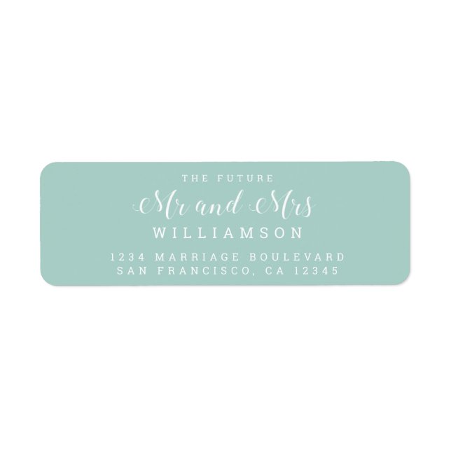 Chic Script Future Mr. Wedding Rücksendeadresse (Vorne)