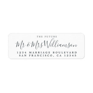 Chic Script Future Mr. Wedding Rücksendeadresse
