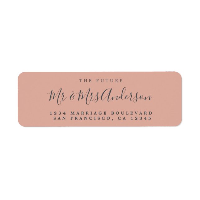 Chic Script Future Mr. Wedding Rücksendeadresse (Vorne)