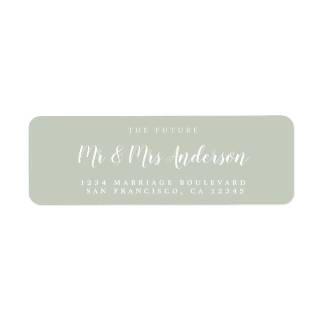 Chic Script Future Mr. Wedding Rücksendeadresse (Vorne)