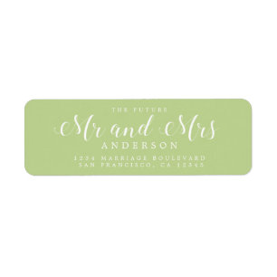 Chic Script Future Mr. Wedding Rücksendeadresse